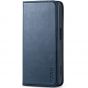 TUCCH iPhone 15 Pro Max Leather Wallet Case, iPhone 15 Pro Max Folio Phone Case - Dark Blue