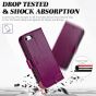 TUCCH iPhone 7 Wallet Case, iPhone 8 Case, iPhone SE 2/3 Gen. Premium PU Leather Case - Plum Purple