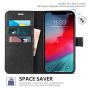 TUCCH iPhone XR Wallet Case - iPhone XR Leather Cover - Black & Grey