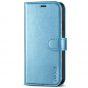 TUCCH iPhone XR Wallet Case - iPhone XR Leather Cover - Shiny Light Blue