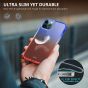 TUCCH iPhone 12 Pattern Case, iPhone 12 Pro Clear Floral Case with Hard Back Soft Frame, Pattern in the Middle Layer, Soft Flexible Shockproof TPU Case - Blue&Red