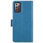 TUCCH SAMSUNG Galaxy Note20 Wallet Case, SAMSUNG Note20 5G Flip Cover Dual Clasp Tab-Lake Blue