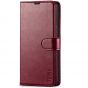 TUCCH SAMSUNG GALAXY S21 Wallet Case, SAMSUNG S21 Flip Case 6.2-inch - Wine Red