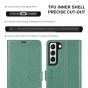 TUCCH SAMSUNG GALAXY S22 Wallet Case, SAMSUNG S22 PU Leather Case Flip Cover - Myrtle Green