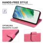 TUCCH SAMSUNG GALAXY S22 Plus Wallet Case, SAMSUNG S22 Plus PU Leather Case Book Flip Folio Cover - Hot Pink