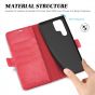 TUCCH SAMSUNG S22 Ultra Wallet Case, SAMSUNG Galaxy S22 Ultra PU Leather Cover Book Flip Folio Case - Red