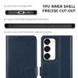 TUCCH SAMSUNG GALAXY S23 Plus Wallet Case, SAMSUNG S23 Plus PU Leather Case Book Flip Folio Cover - Dark Blue & Light Blue