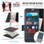 TUCCH SAMSUNG S23 Ultra Wallet Case, SAMSUNG Galaxy S23 Ultra PU Leather Cover Book Flip Folio Case - Black & Grey