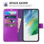 TUCCH SAMSUNG GALAXY S23 Wallet Case, SAMSUNG S23 PU Leather Case Flip Cover - Purple