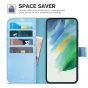 TUCCH SAMSUNG GALAXY S23 Wallet Case, SAMSUNG S23 PU Leather Case Flip Cover - Shiny Light Blue