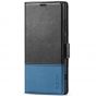 TUCCH SAMSUNG S24 Ultra Wallet Case, SAMSUNG Galaxy S24 Ultra PU Leather Cover Book Flip Folio Case - Black & Light Blue