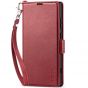 TUCCH SAMSUNG S24 Ultra Wallet Case, SAMSUNG Galaxy S24 Ultra PU Leather Cover Book Flip Folio Case - Strap - Dark Red