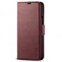 TUCCH SAMSUNG GALAXY Z FOLD 3 Wallet Case, SAMSUNG Z FOLD 3 Flip Case with S Pen Holder - Wine Red