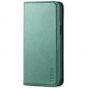 TUCCH iPhone 14 Wallet Case, iPhone 14 PU Leather Case, Flip Cover with Stand, Credit Card Slots, Magnetic Closure - Myrtle Green