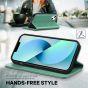 TUCCH iPhone 14 Wallet Case, iPhone 14 PU Leather Case, Flip Cover with Stand, Credit Card Slots, Magnetic Closure - Myrtle Green
