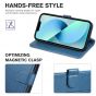 TUCCH iPhone 14 Plus Wallet Case, Mini iPhone 14 Plus 6.7-inch Leather Case, Folio Flip Cover with RFID Blocking, Stand, Credit Card Slots, Magnetic Clasp Closure - Light Blue