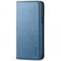 TUCCH iPhone 14 Plus Wallet Case, iPhone 14 6.7-Inch Plus Flip Folio Book Cover, Magnetic Closure Phone Case - Light Blue