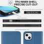 TUCCH iPhone 14 Plus Wallet Case, iPhone 14 6.7-Inch Plus Flip Folio Book Cover, Magnetic Closure Phone Case - Light Blue