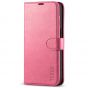 TUCCH iPhone 14 Wallet Case, iPhone 14 PU Leather Case, Folio Flip Cover with RFID Blocking, Credit Card Slots, Magnetic Clasp Closure - Hot Pink