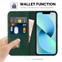 TUCCH iPhone 14 Pro Wallet Case, iPhone 14 Pro PU Leather Case with Folio Flip Book Cover, Kickstand, Card Slots, Magnetic Closure - Midnight Green