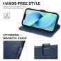 TUCCH iPhone 14 Pro Max Wallet Case, iPhone 14 Pro Max PU Leather Case with Folio Flip Book RFID Blocking, Stand, Card Slots, Magnetic Clasp Closure - Blue