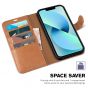 TUCCH iPhone 14 Pro Max Wallet Case, iPhone 14 Pro Max PU Leather Case with Folio Flip Book RFID Blocking, Stand, Card Slots, Magnetic Clasp Closure - Light Brown