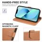 TUCCH iPhone 14 Pro Max Wallet Case, iPhone 14 Pro Max PU Leather Case with Folio Flip Book RFID Blocking, Stand, Card Slots, Magnetic Clasp Closure - Light Brown
