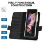 TUCCH SAMSUNG GALAXY Z FOLD4 5G Wallet Case with S Pen Holder Dual Magnetic Tab Closure Book Folio Flip Style - Black