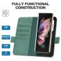 TUCCH SAMSUNG GALAXY Z FOLD4 5G Wallet Case with S Pen Holder Dual Magnetic Tab Closure Book Folio Flip Style - Myrtle Green