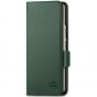 SHIELDON SAMSUNG Galaxy Z Fold5 Book Case, SAMSUNG Z Fold 5 Genuine Leather Book Cover - Midnight Green