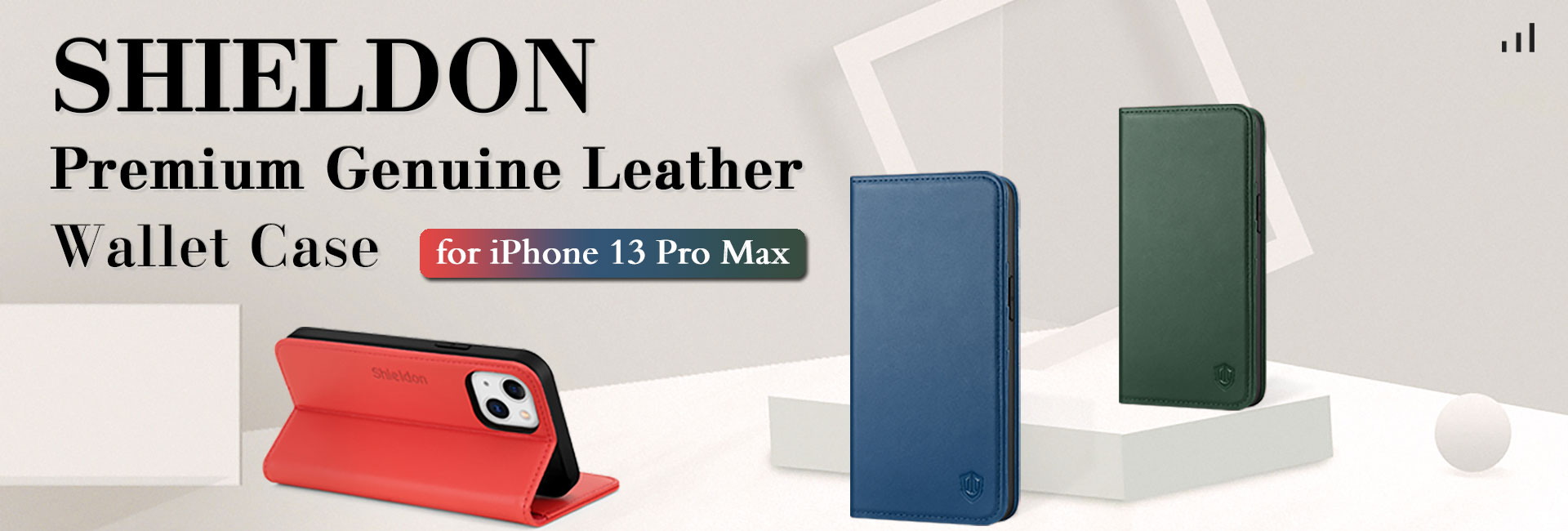 Shieldon iPhone 13 Pro Max Wallet Case